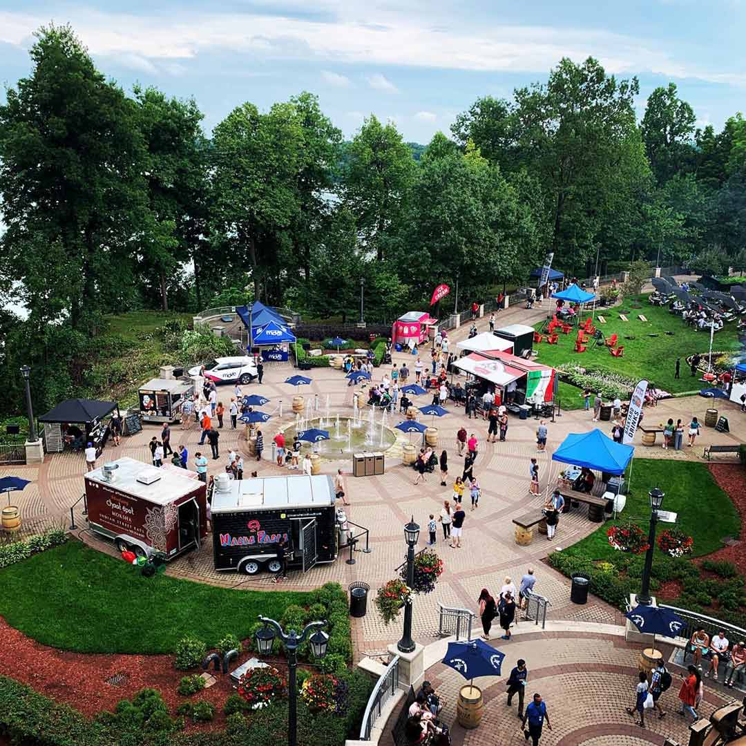 Aerial View of Backyard BBQ